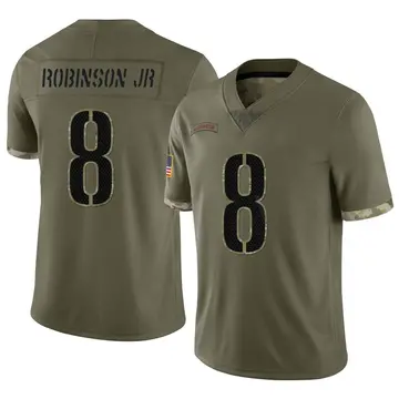 Nike Brian Robinson Jr. Men's Limited Washington Commanders Olive 2022 Salute To Service Jersey