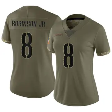 Nike Brian Robinson Jr. Women's Limited Washington Commanders Olive 2022 Salute To Service Jersey
