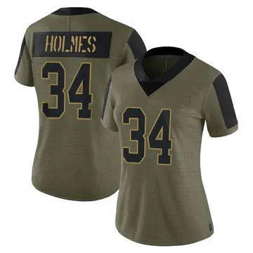 Nike Christian Holmes Women's Limited Washington Commanders Olive 2021 Salute To Service Jersey
