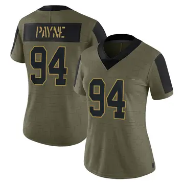 Nike Daron Payne Women's Limited Washington Commanders Olive 2021 Salute To Service Jersey