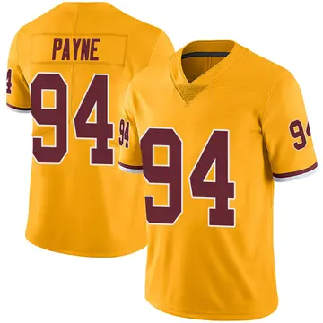 Nike Daron Payne Youth Limited Washington Commanders Gold Color Rush Jersey