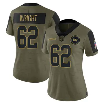 Nike Gabe Wright Women's Limited Washington Commanders Olive 2021 Salute To Service Jersey