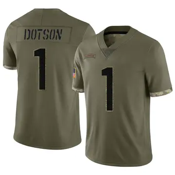 Nike Jahan Dotson Men's Limited Washington Commanders Olive 2022 Salute To Service Jersey