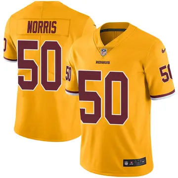 Nike Jared Norris Men's Limited Washington Commanders Gold Color Rush Jersey