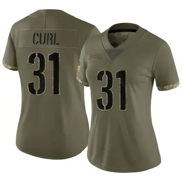 Nike Kamren Curl Women's Limited Washington Commanders Olive 2022 Salute To Service Jersey