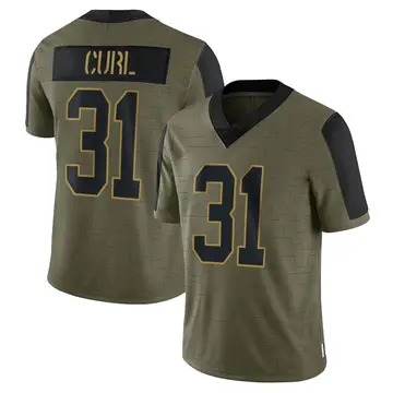 Nike Kamren Curl Youth Limited Washington Commanders Olive 2021 Salute To Service Jersey