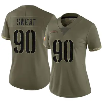Nike Montez Sweat Women's Limited Washington Commanders Olive 2022 Salute To Service Jersey