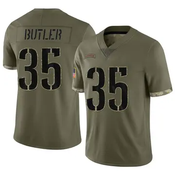Nike Percy Butler Men's Limited Washington Commanders Olive 2022 Salute To Service Jersey