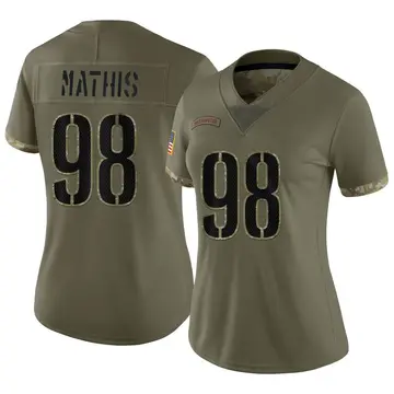 Nike Phidarian Mathis Women's Limited Washington Commanders Olive 2022 Salute To Service Jersey